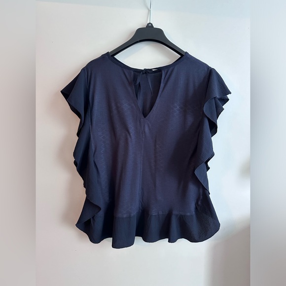 Navy blue top. Size S. Fits S-M - Picture 2 of 2